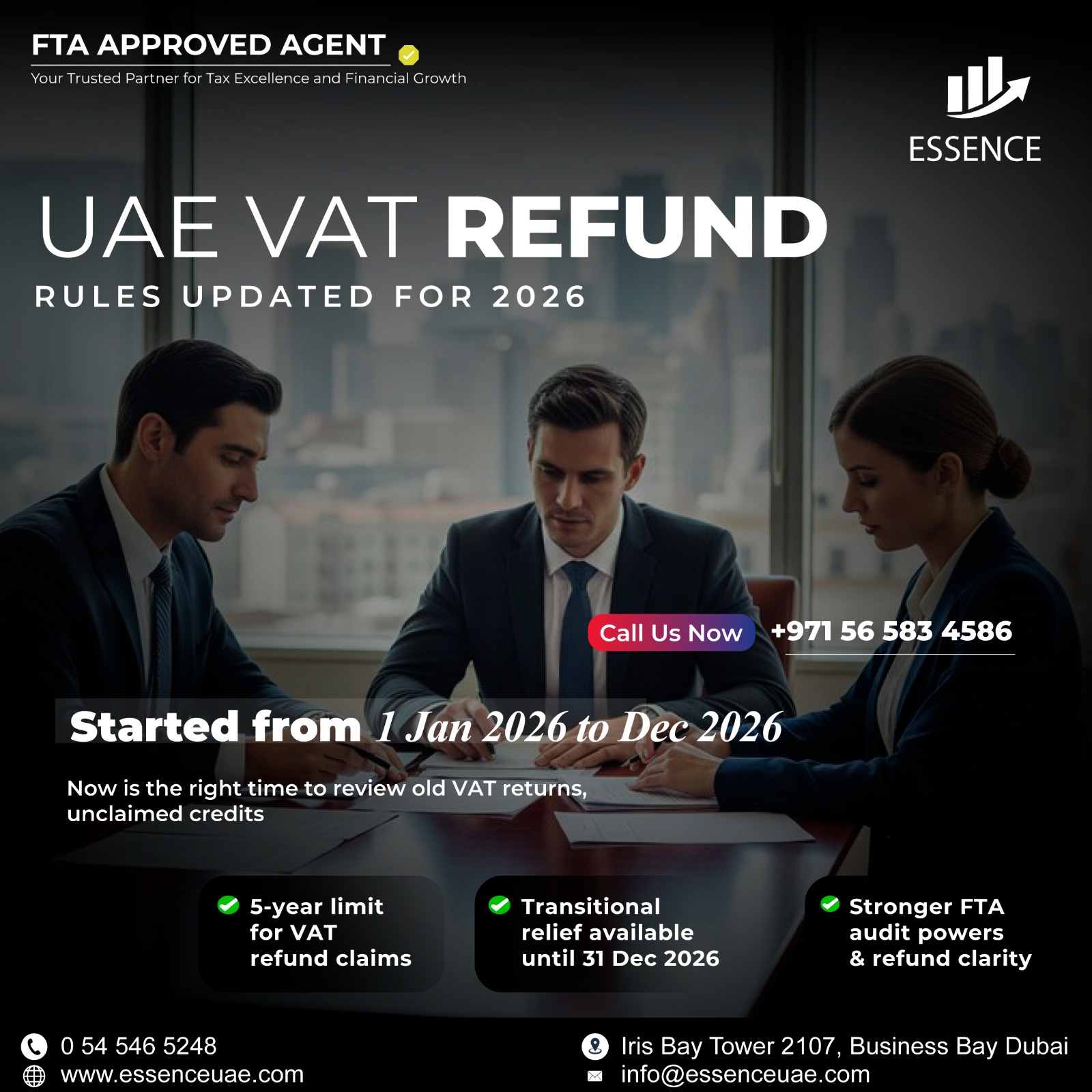 UAE VAT Refund Rules Updated for 2026:  Complete Guide to VAT Refund Claims, Deadlines & FTA Compliance 